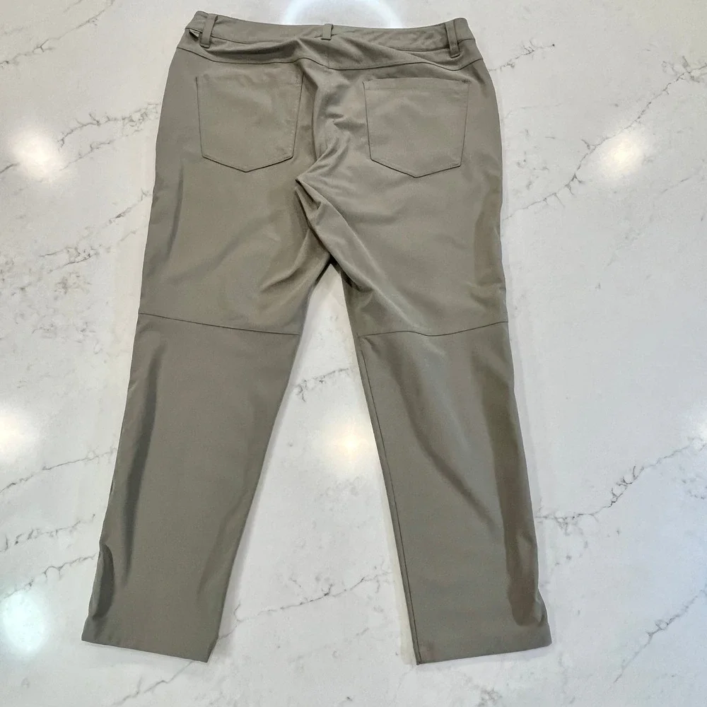 Lululemon ABC Slim Pant Mens 34x26 Grey‎ Sage Warpstreme Stretch Comfort Classic